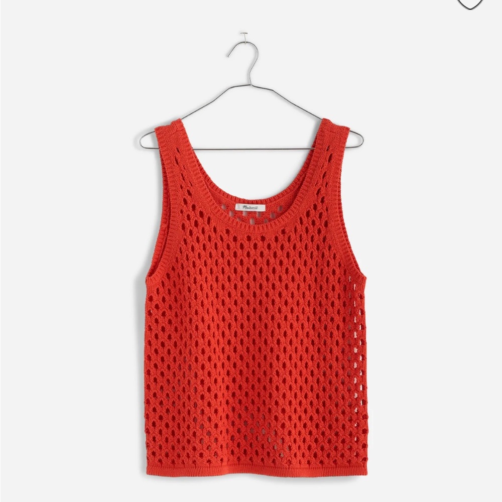 Madewell open stitch sweater tank